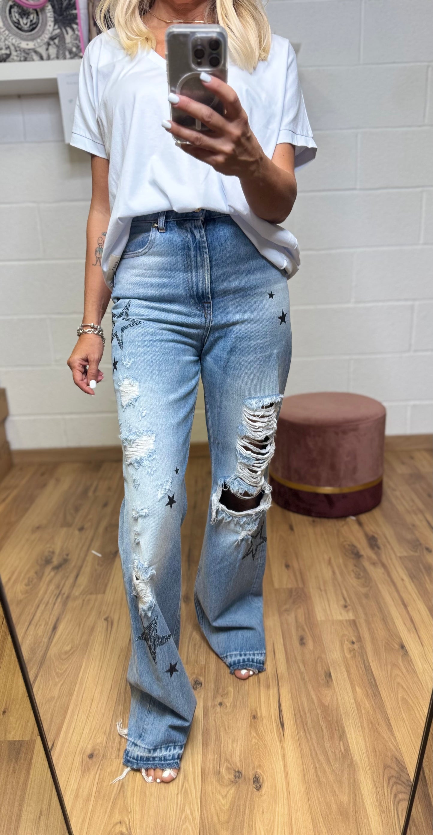 Rossano Perini. Denim vita alta