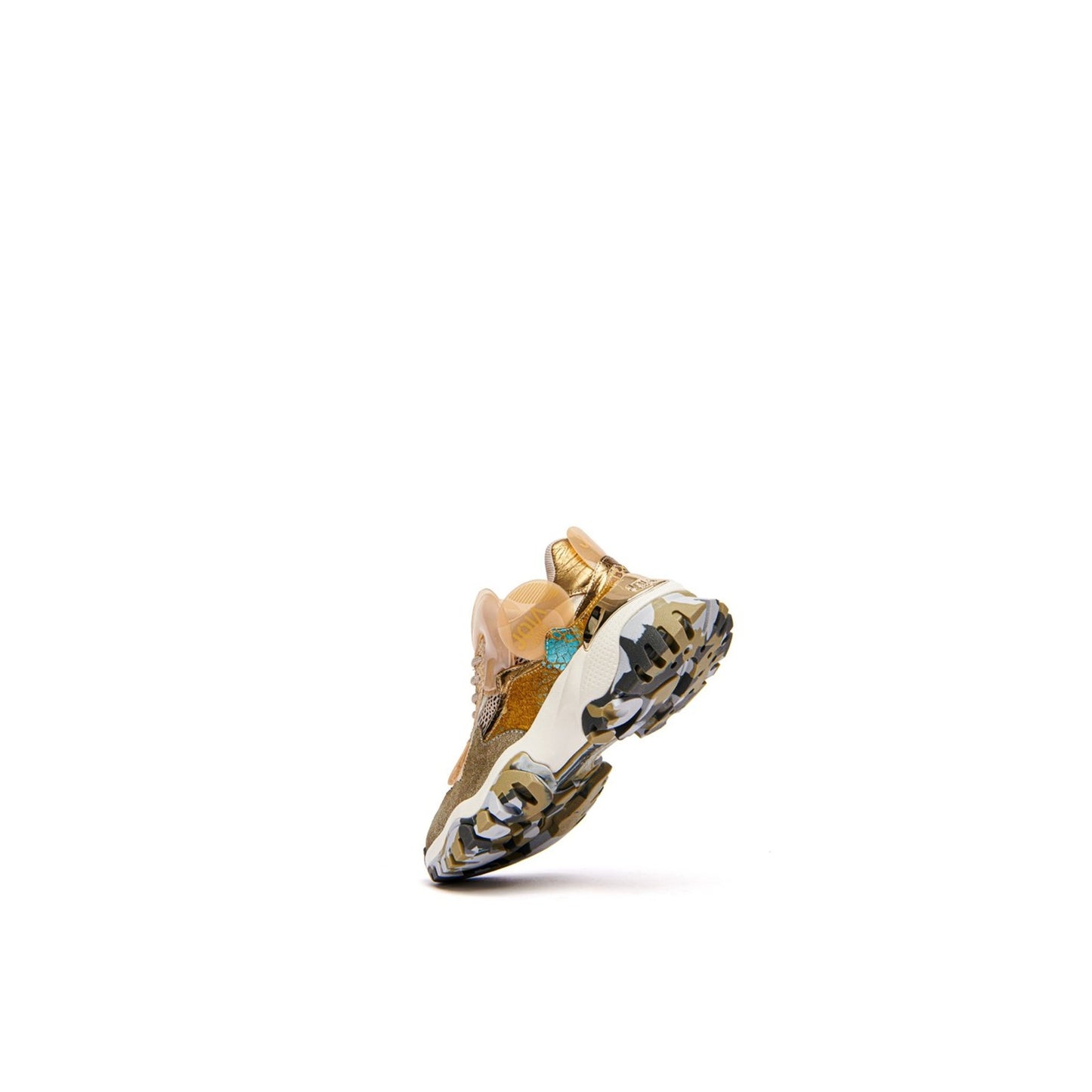 Joia Paris. Sneakers gold green