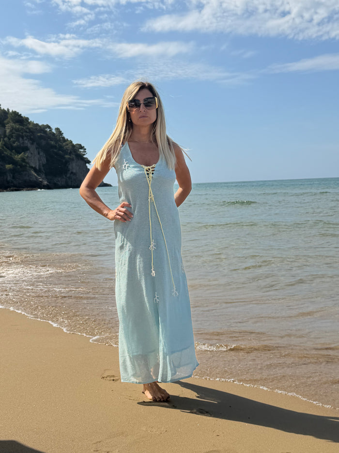 Eva Boutique 21, Be Sunset. Abito corallo verde acqua-50%
