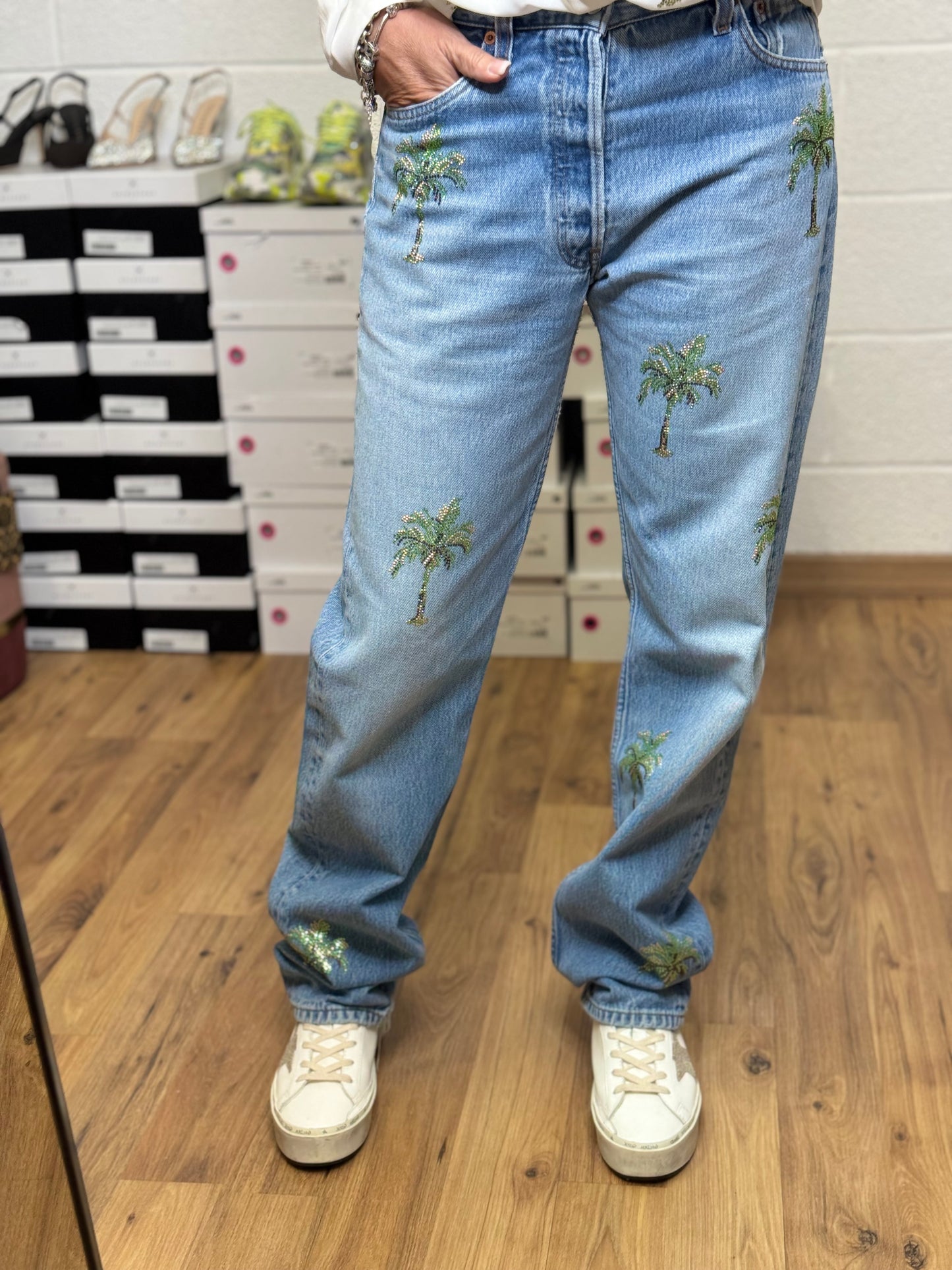 5 Progress. Denim con Swarovski
