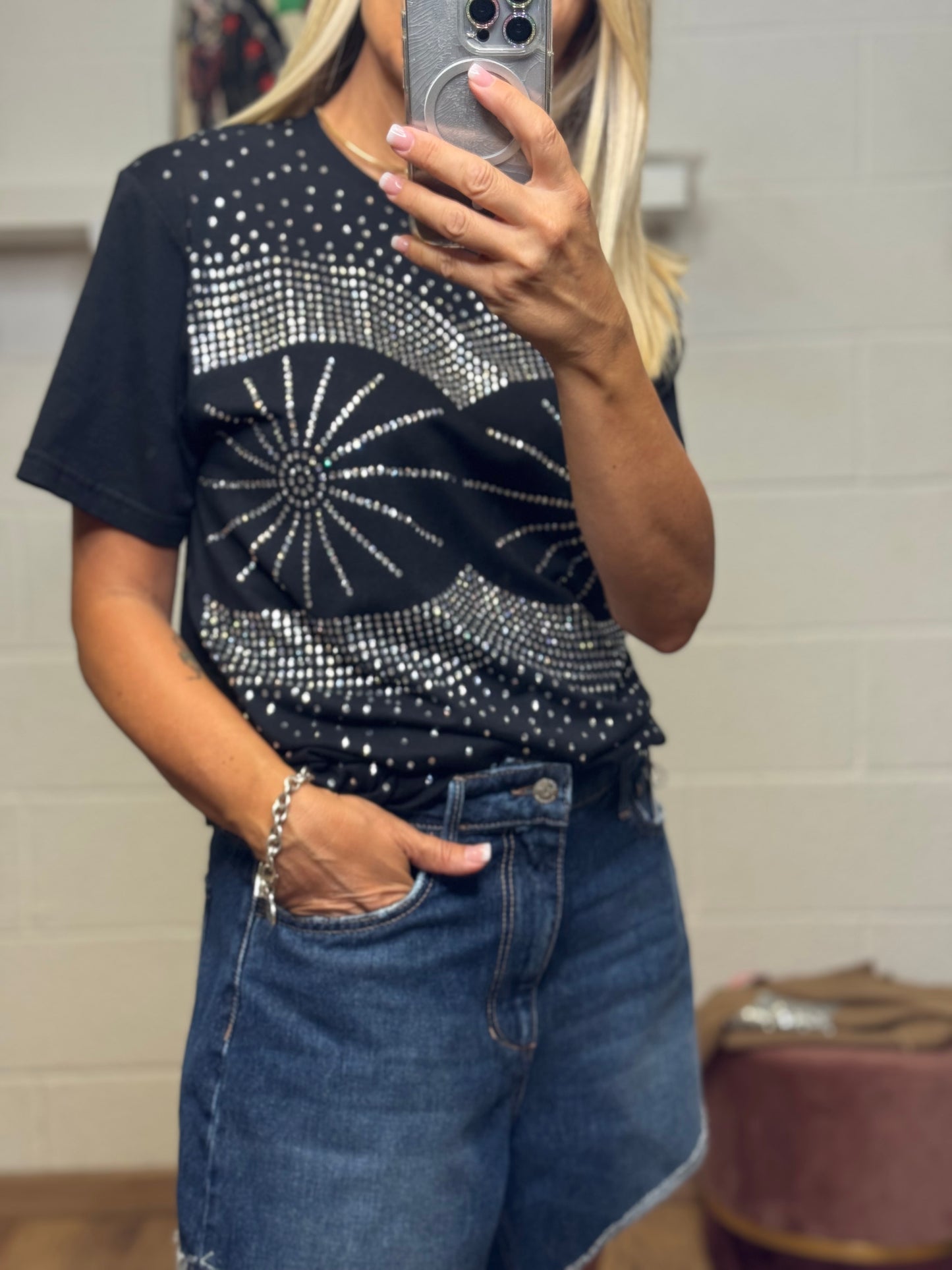 11loveisglamour. T-shirt nera-60%