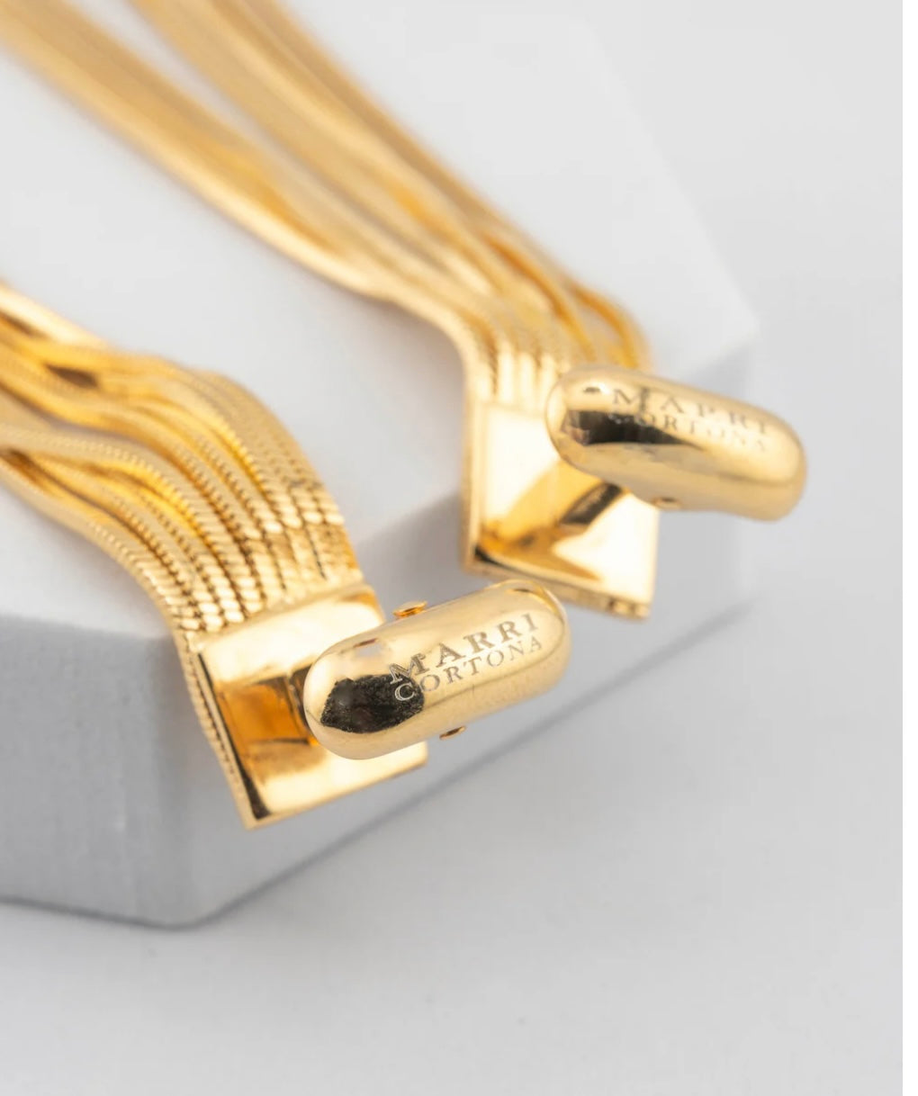 Marri Cortona. Gemelli voila’ con polsino in cotone bianco