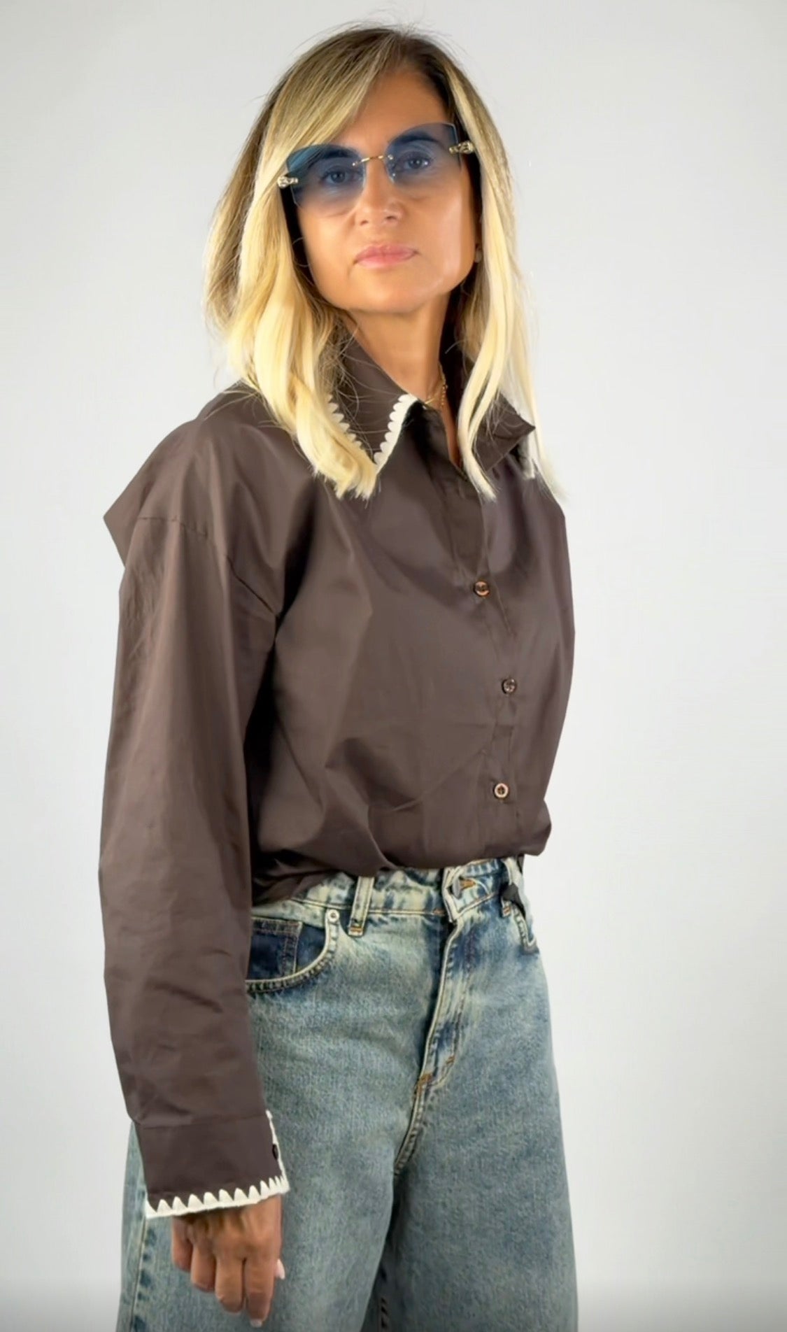 Le Streghe. Camicia cioccolato