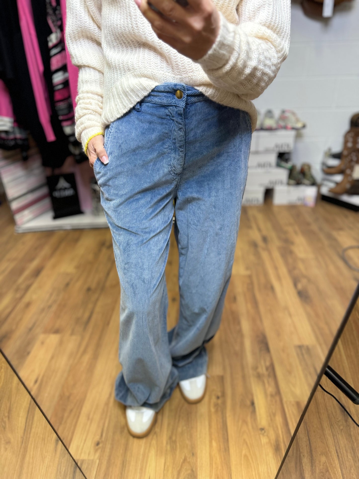 Db Soul. Pantalone in velluto-50%