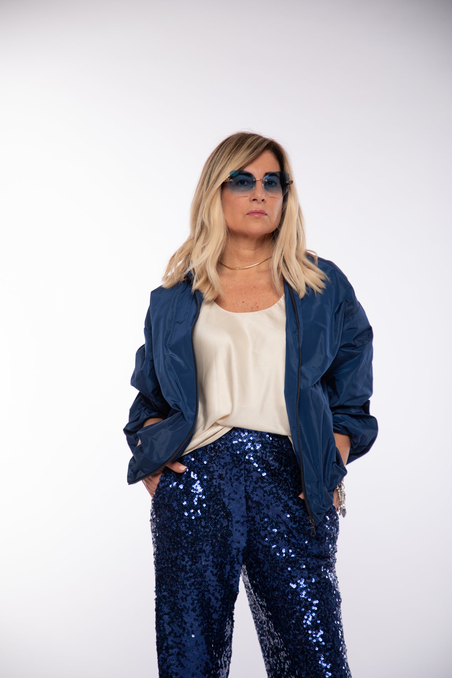 Mimietmama. Bomber blu