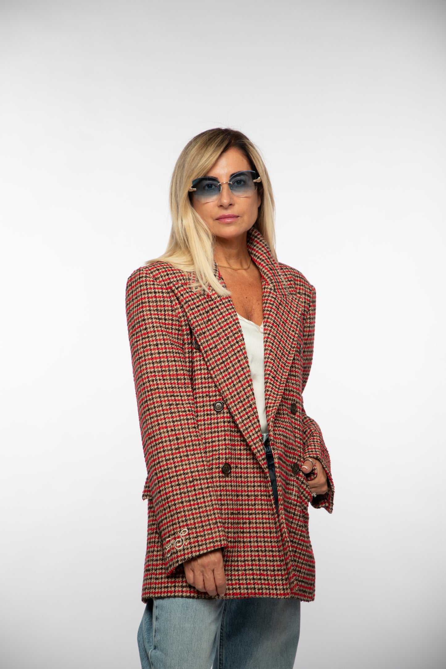 Front street. Blazer pied de poule