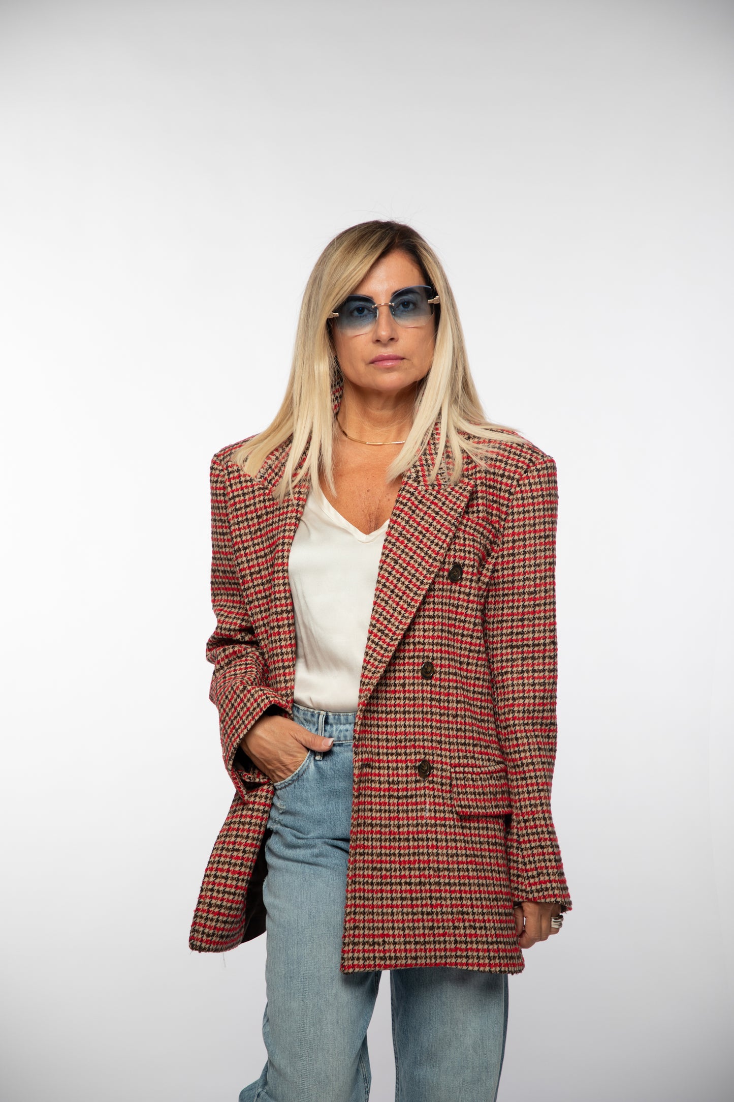 Front street. Blazer pied de poule