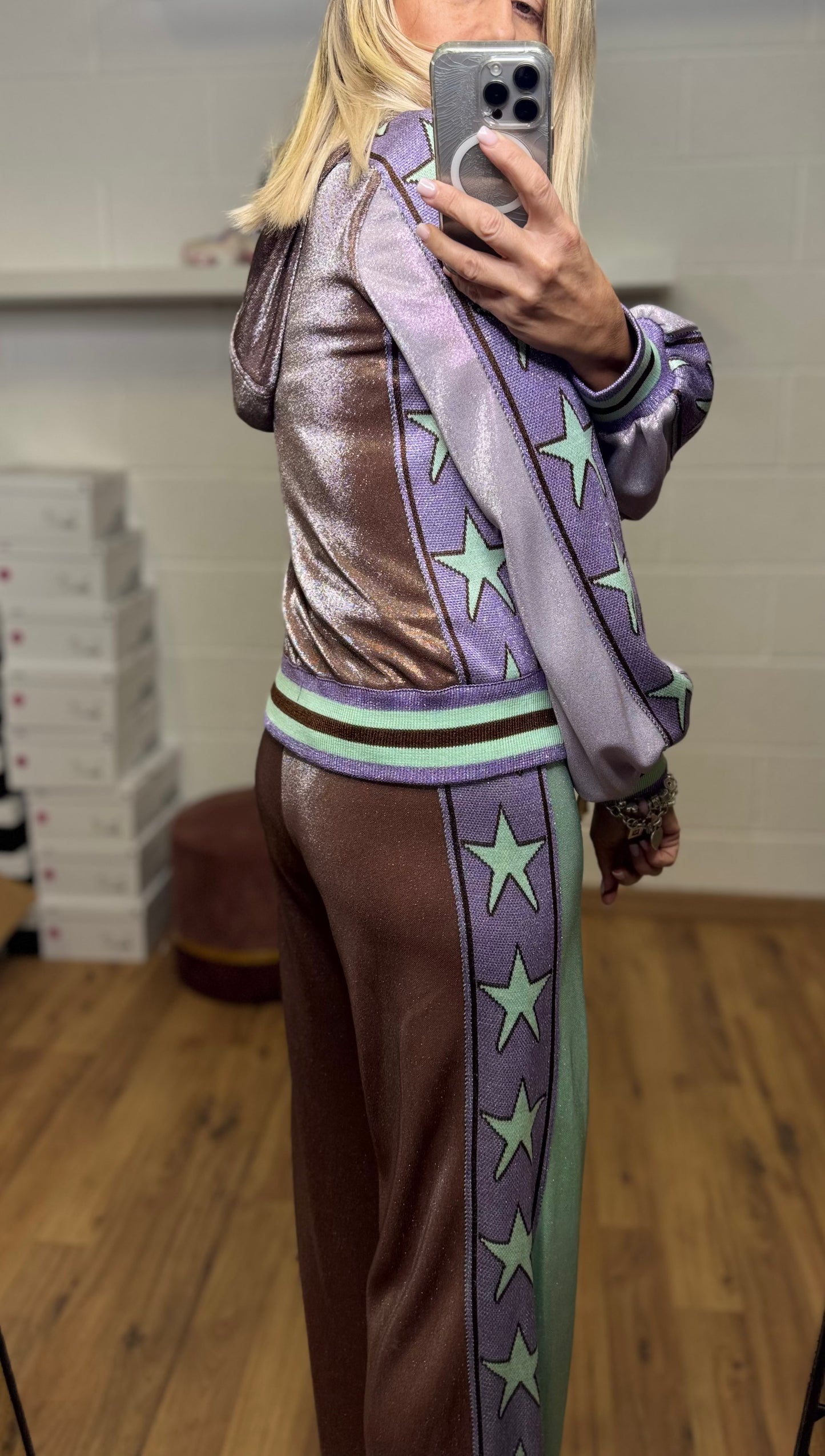 Bellavitis. Pantalone verde Tiffany