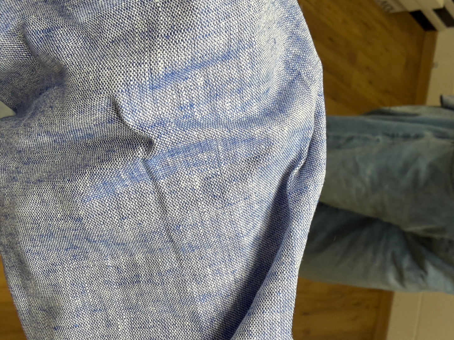 GMF. Camicia in lino azzurro mélange