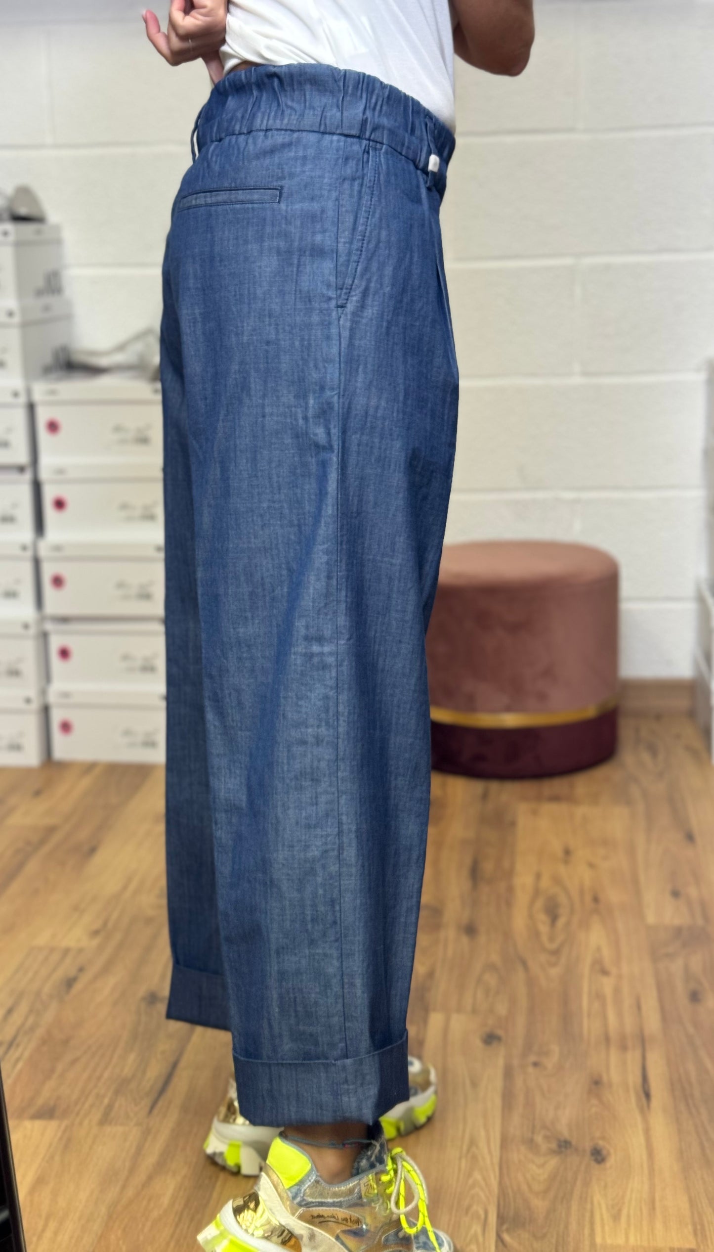Myths. Panta chambray blue-30%