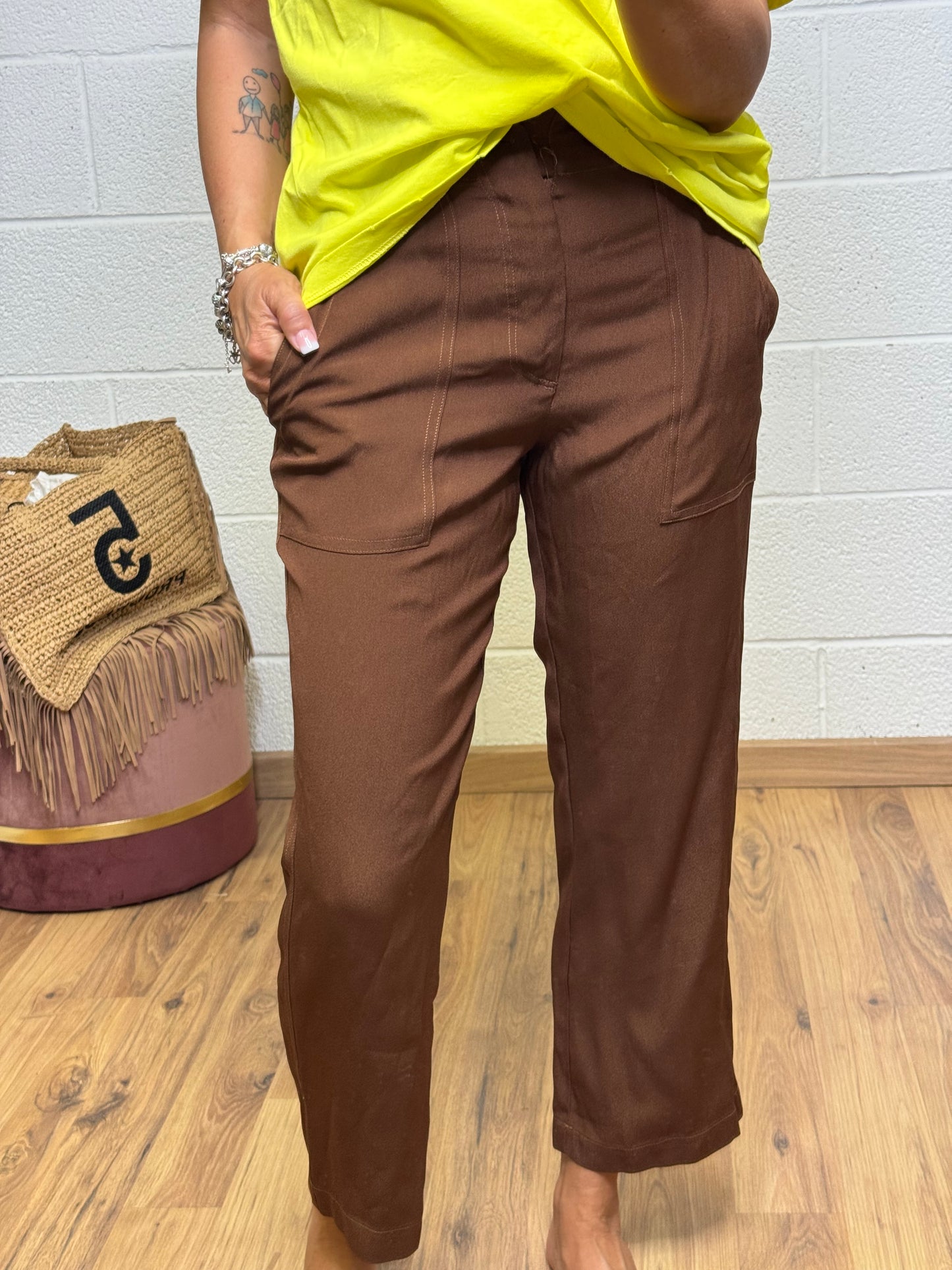 Semicouture. Pantalone marrone