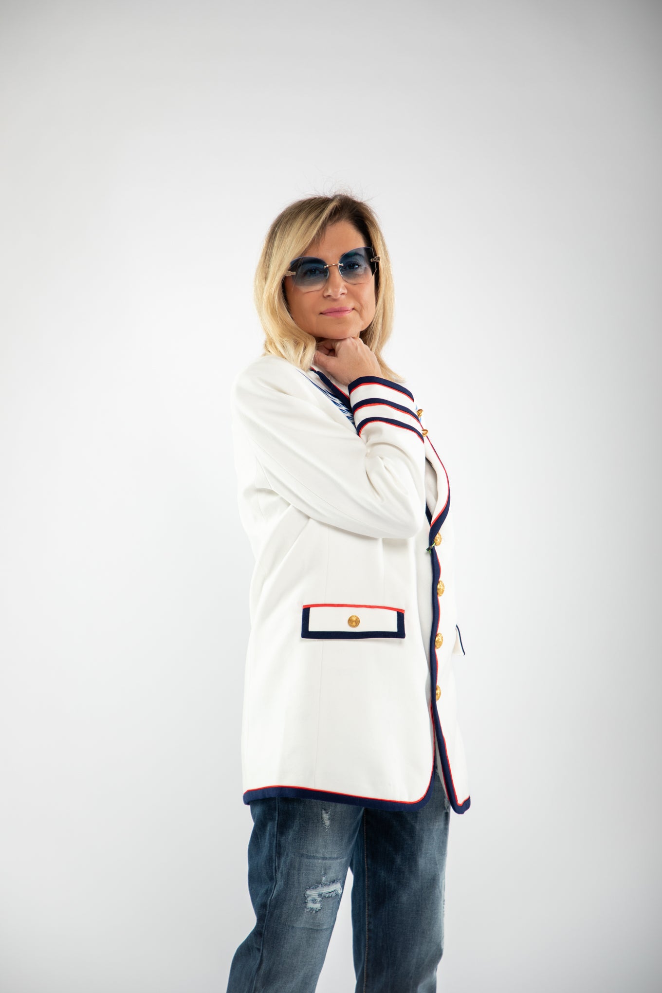Le Cruel. Blazer bianco-70%
