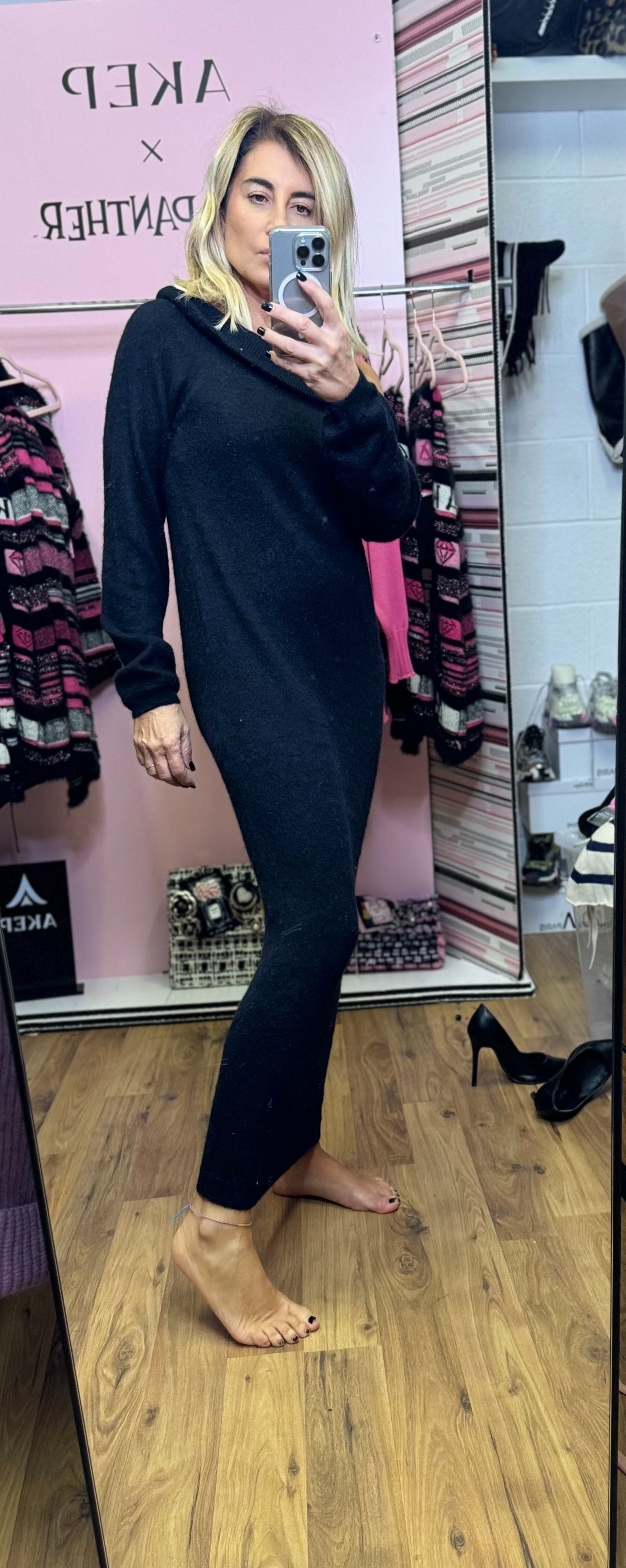 Semicouture. Abito lungo nero-80%