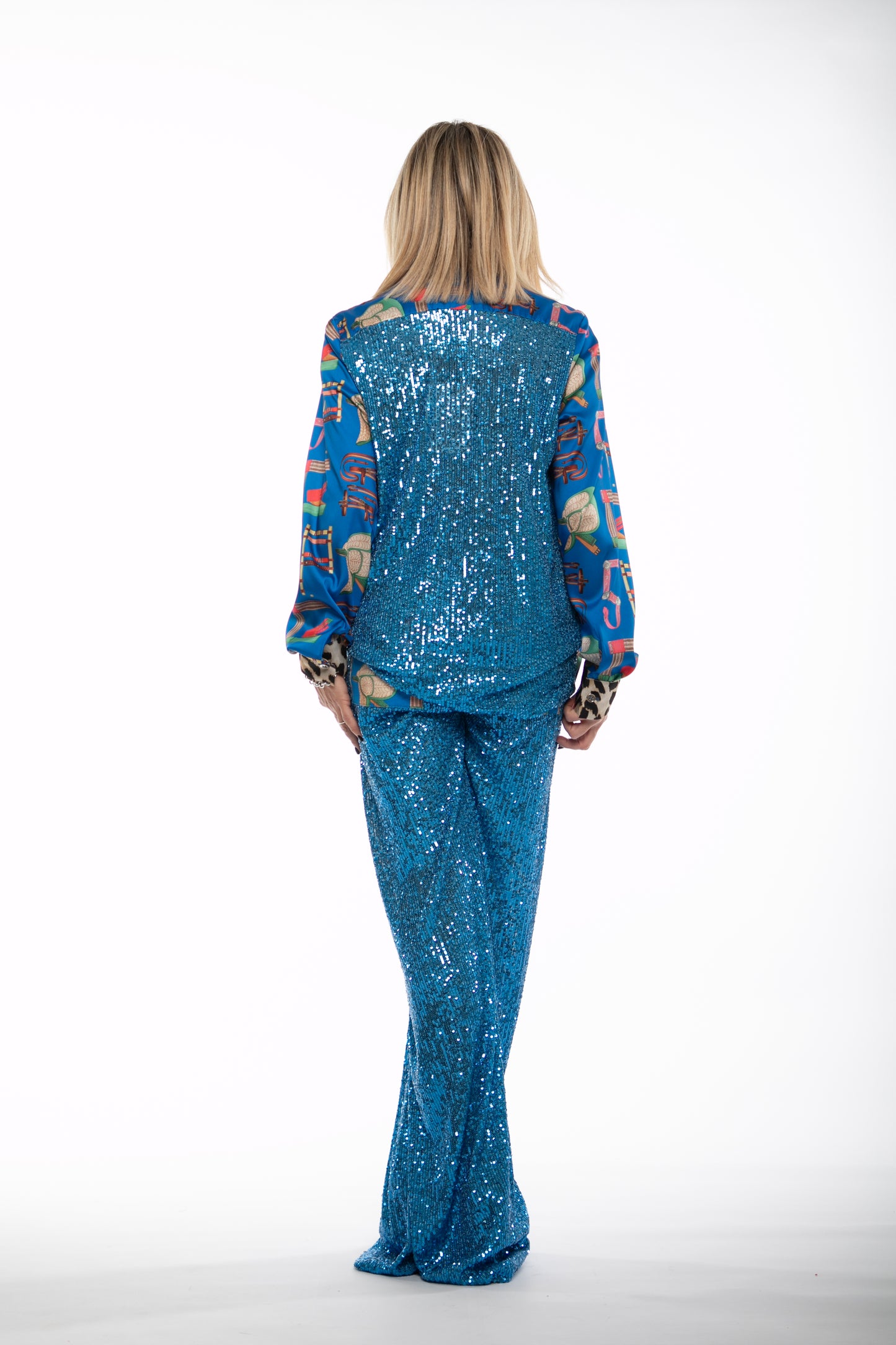5 Progress. Pantalone in paillettes