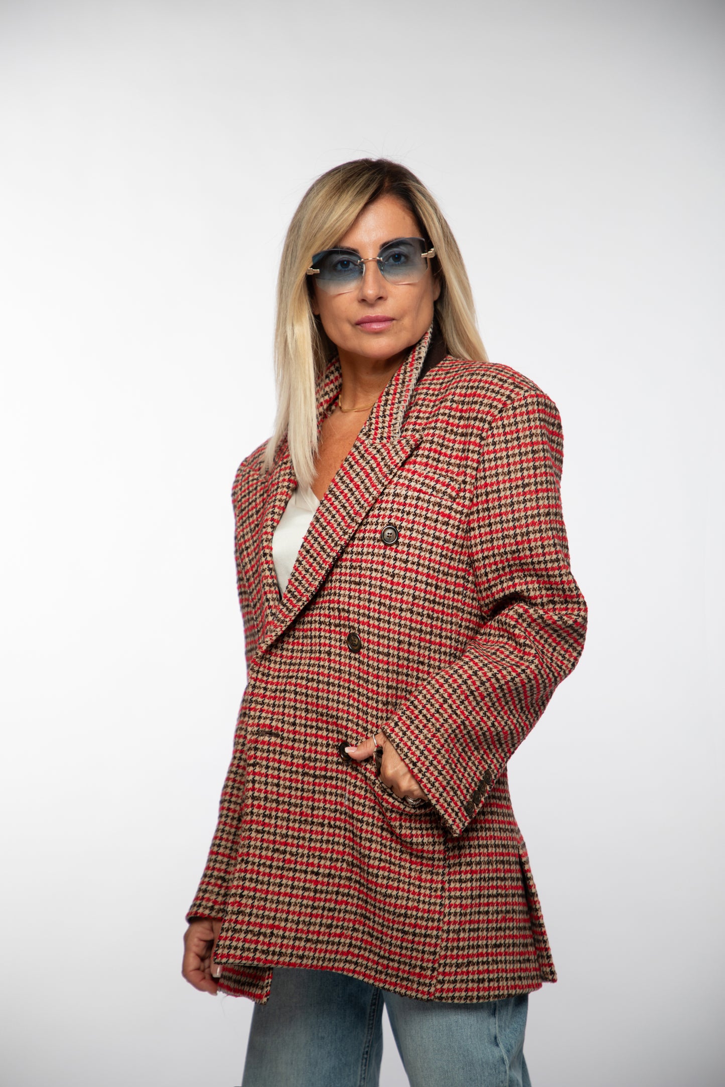 Front street. Blazer pied de poule