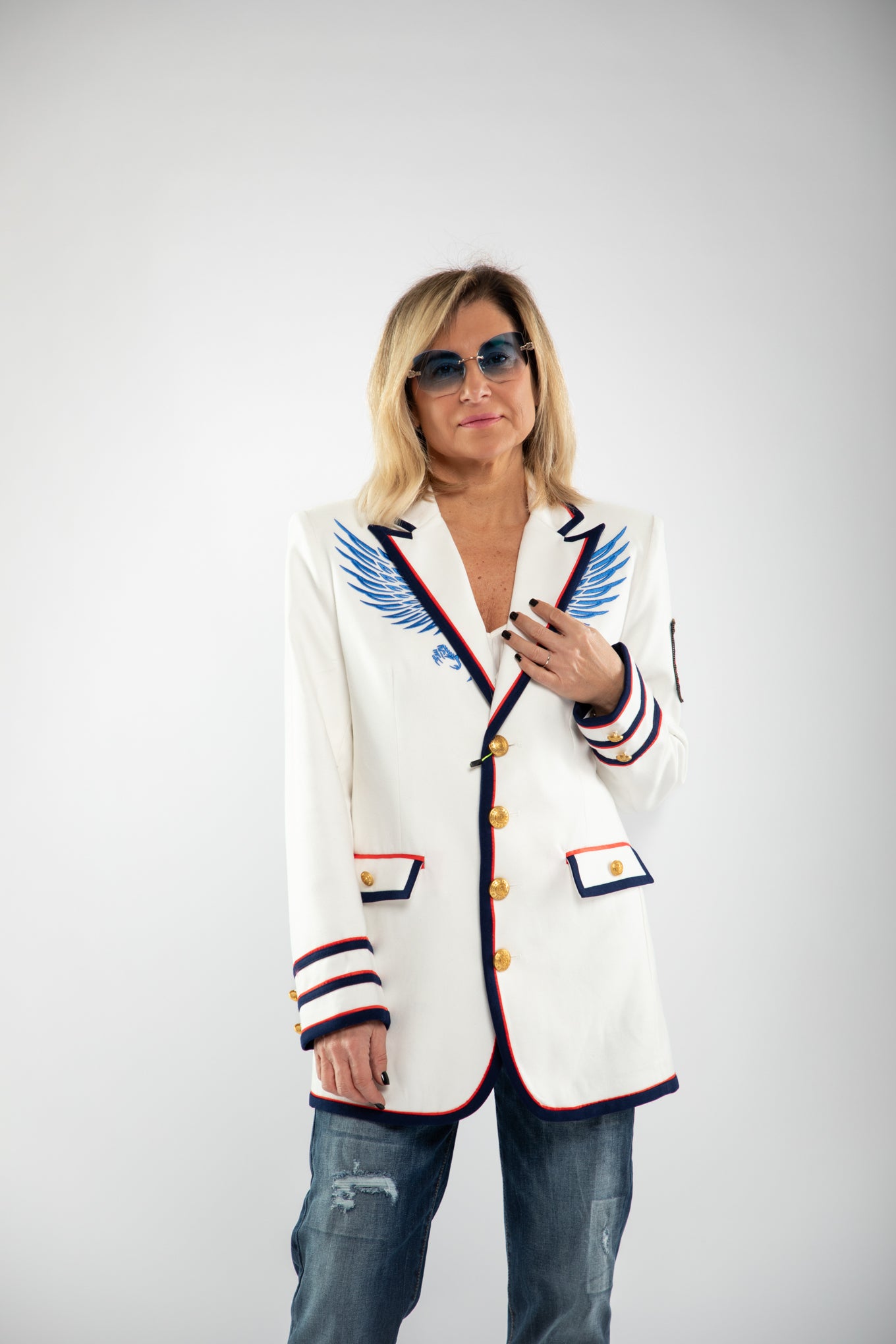 Le Cruel. Blazer bianco-70%