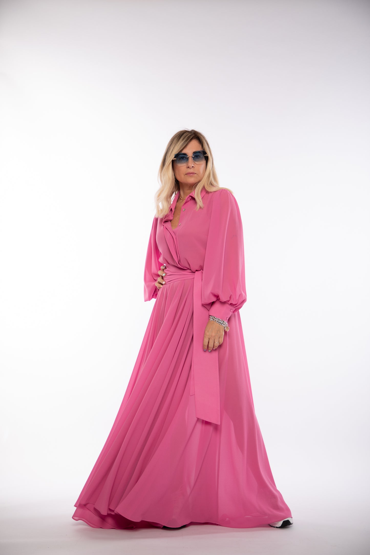 Mimietmama. Abito lungo rosa