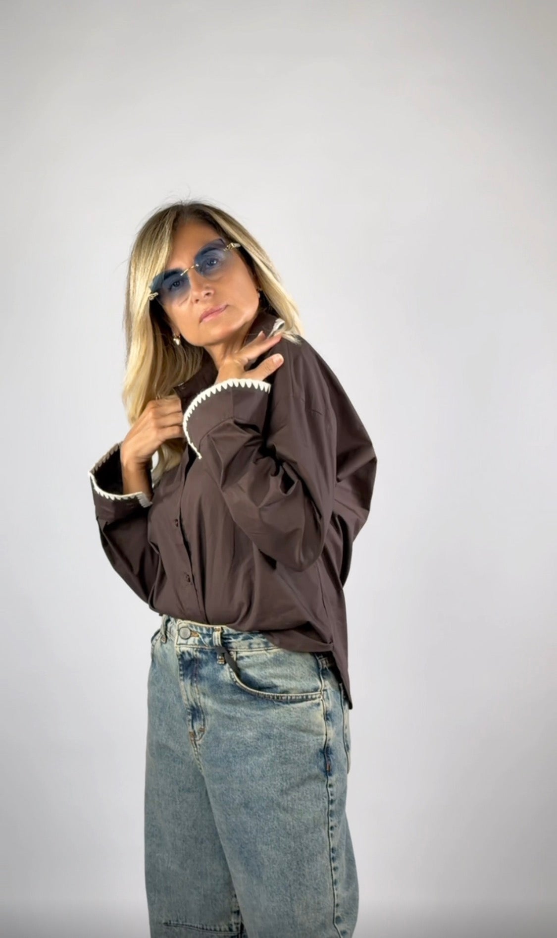 Le Streghe. Camicia cioccolato