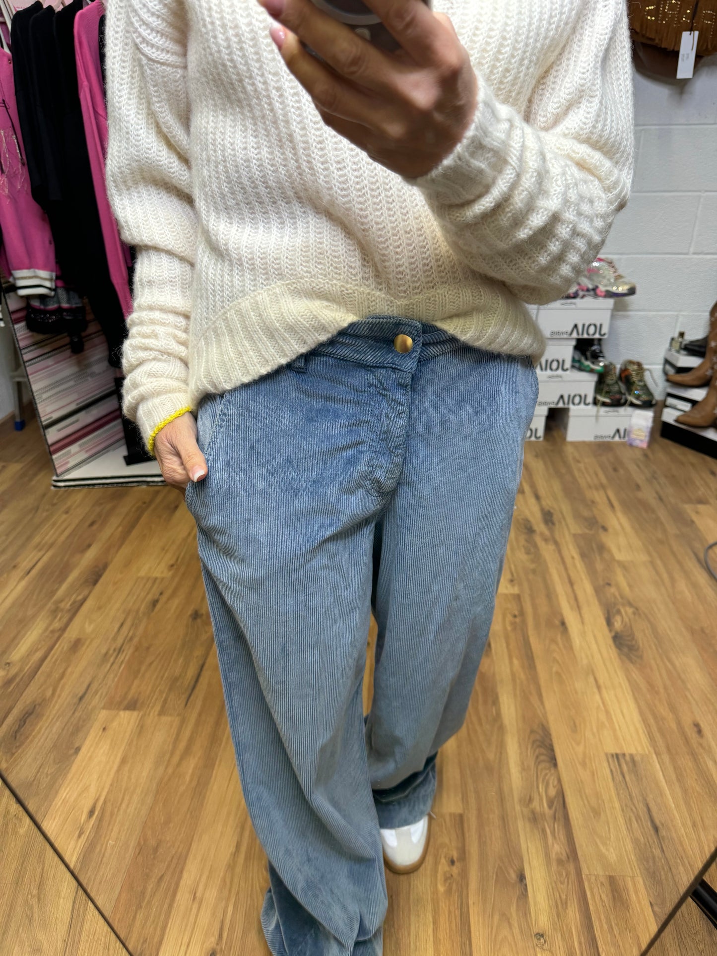 Db Soul. Pantalone in velluto-50%