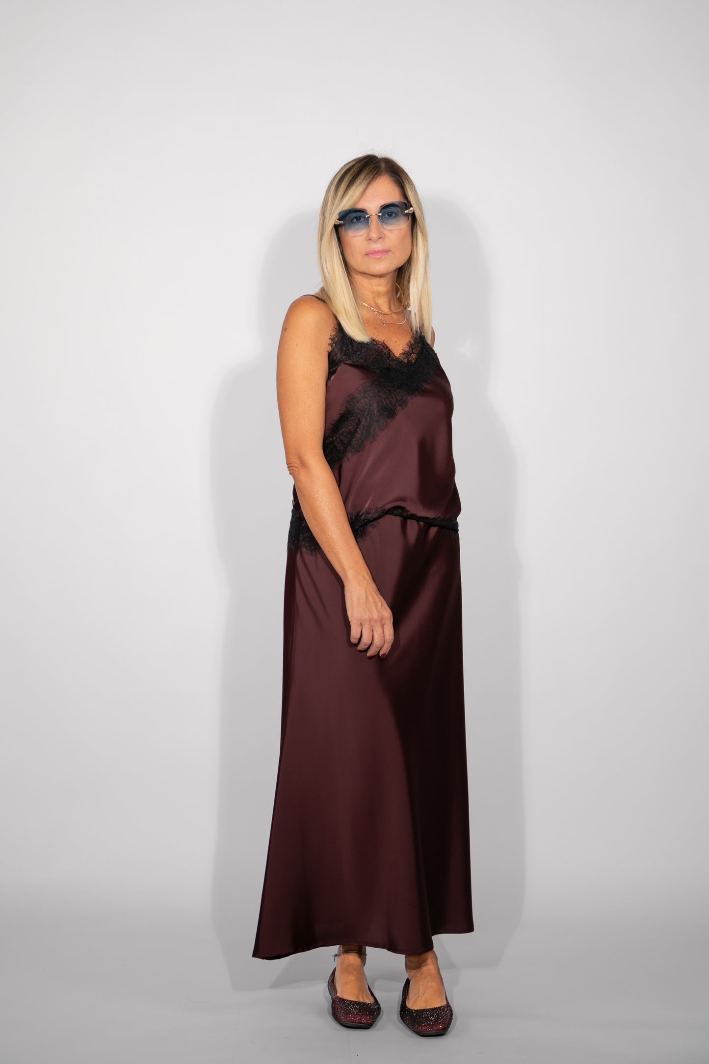 Le Streghe. Top in satin