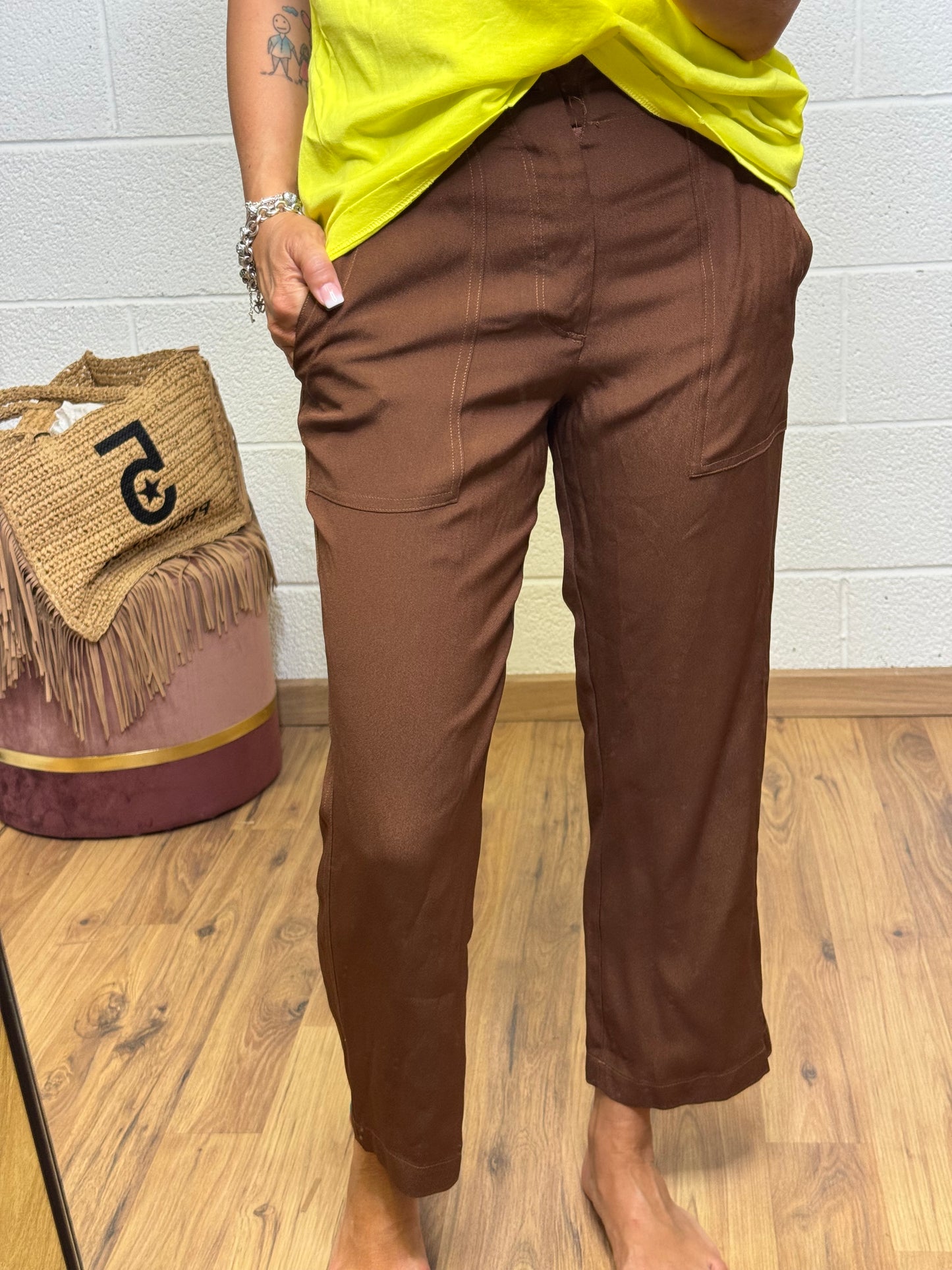 Semicouture. Pantalone marrone