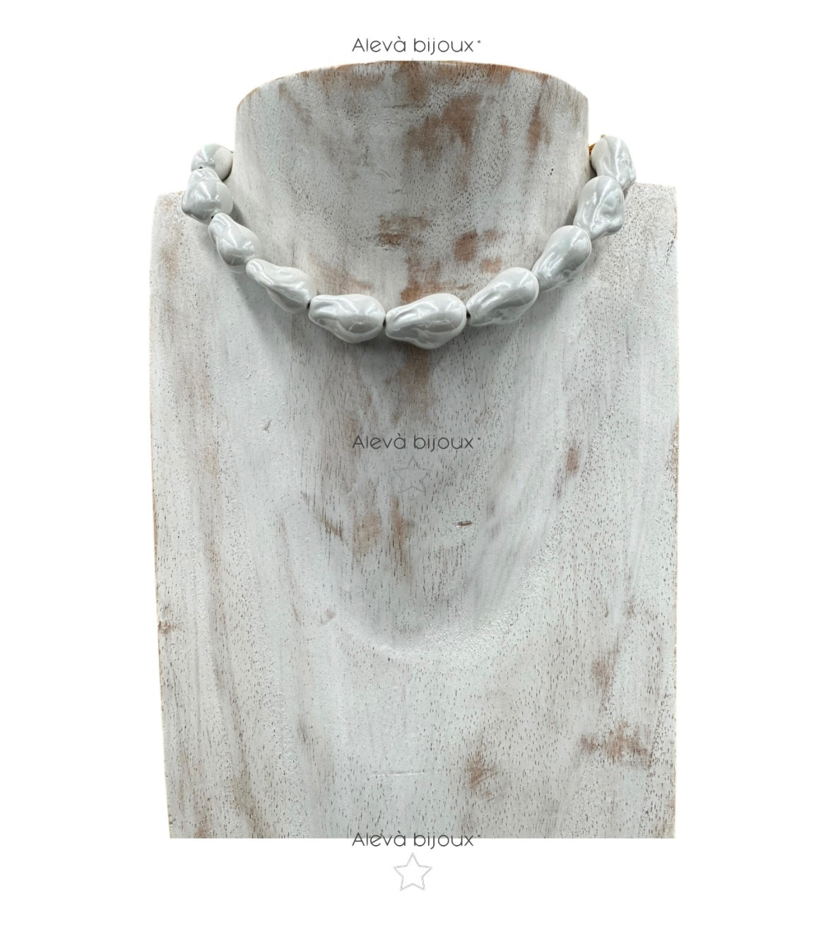Aleva bijoux. Collana perle maiorca chiara