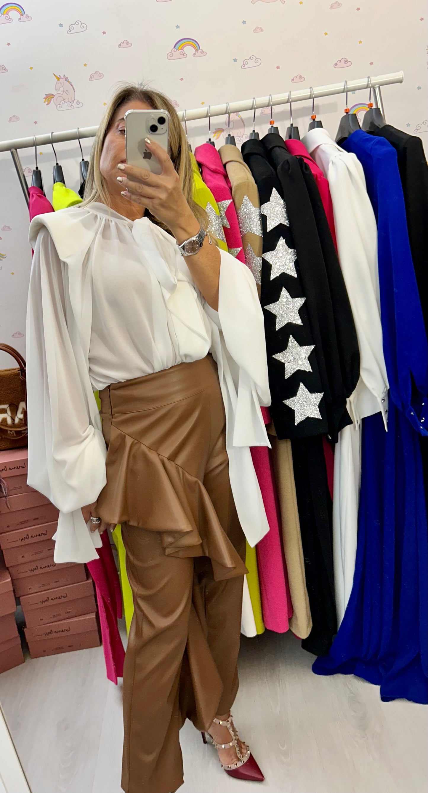 Mimietmama . Pantalone ecopelle.