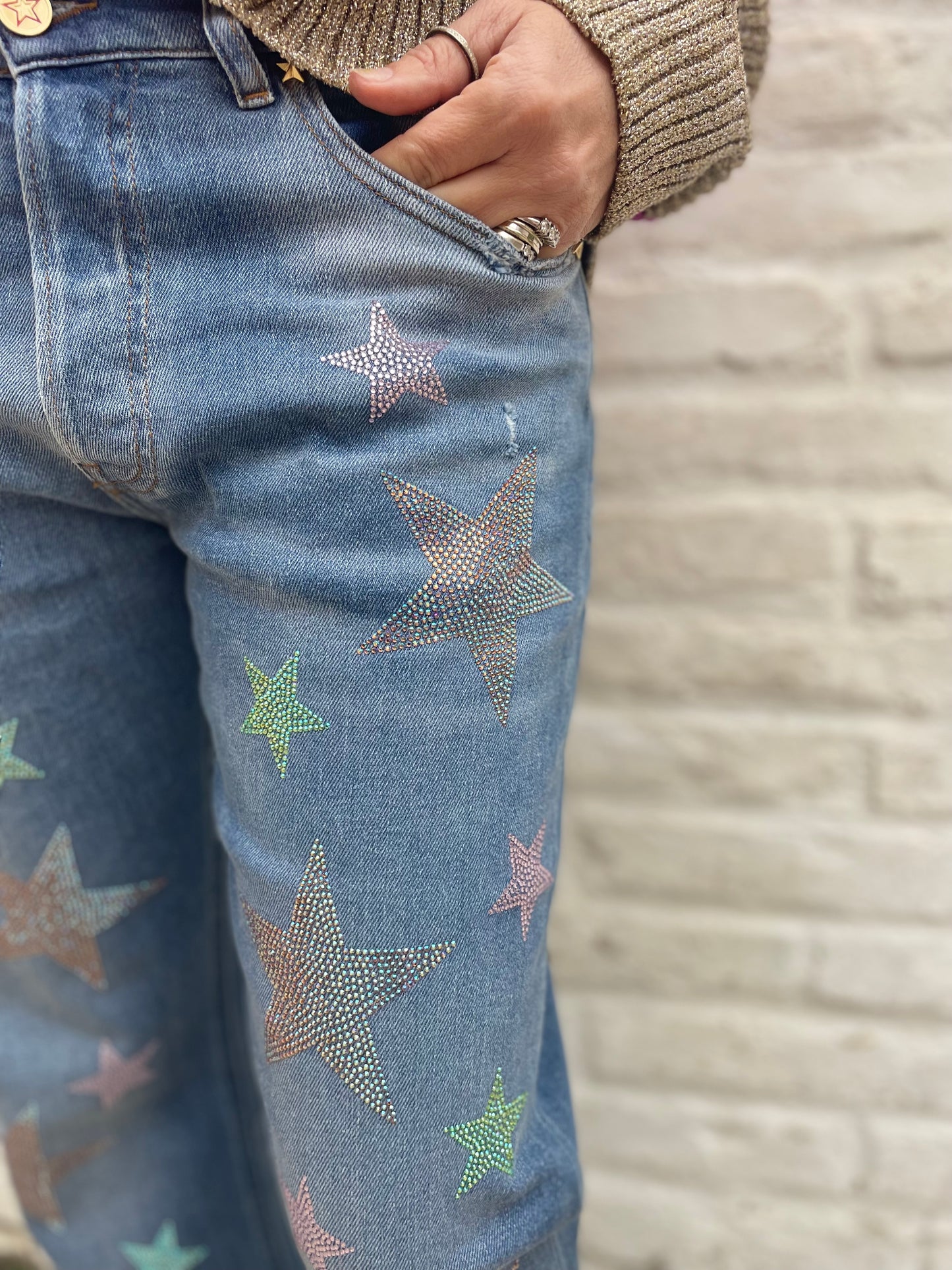 Rossano Perini. Denim con Swarovski -60%