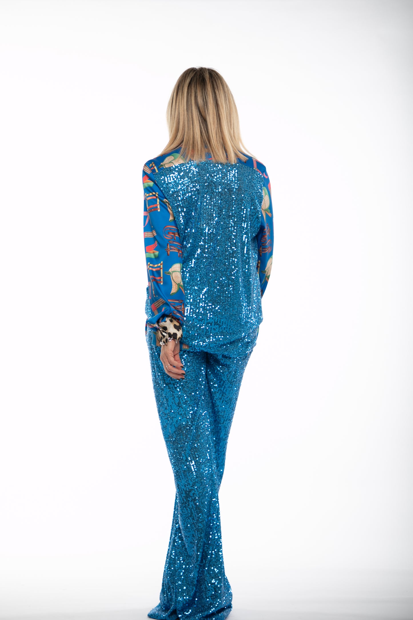 5 Progress. Pantalone in paillettes