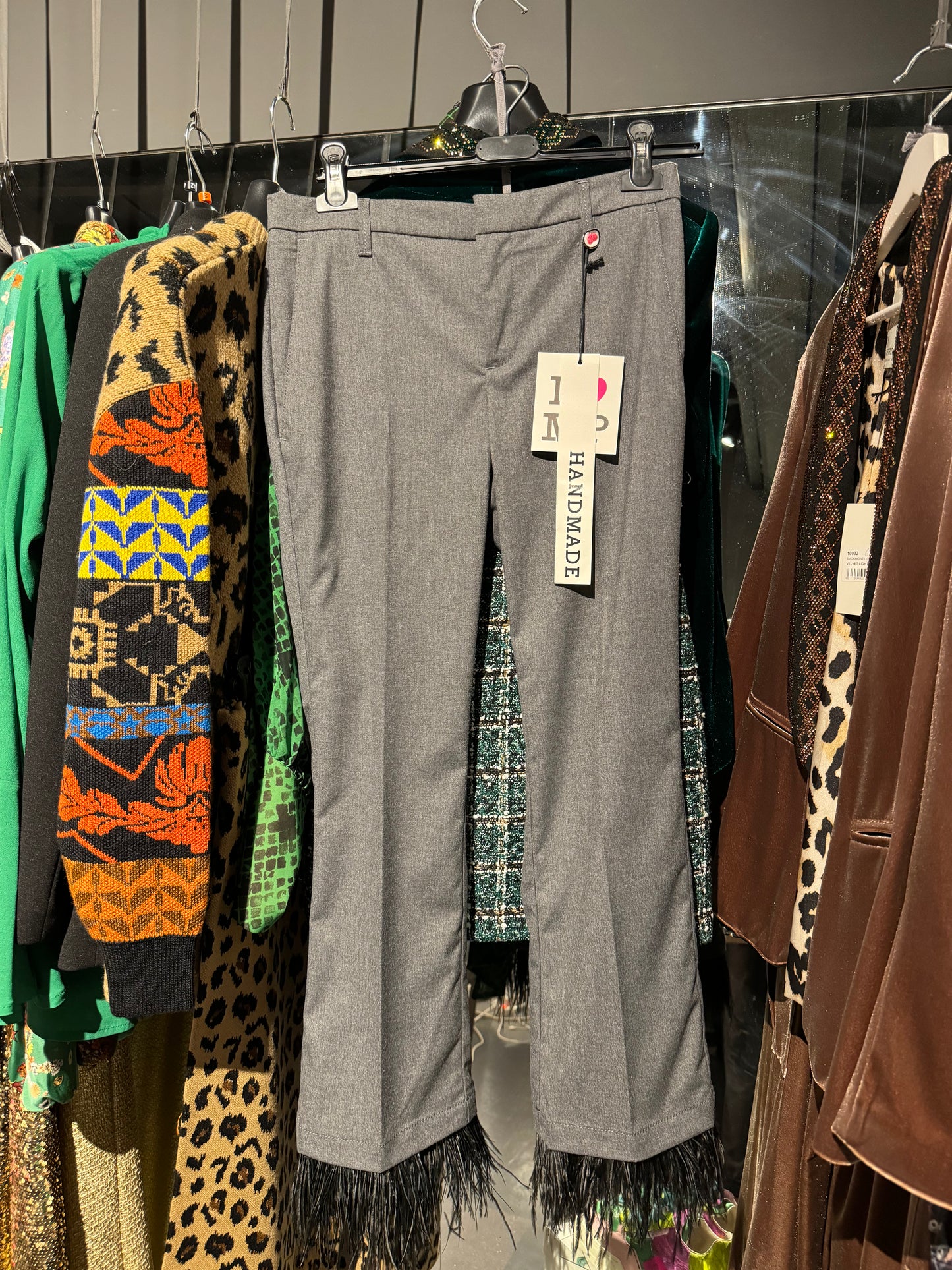 I love my pants. Pantalone grigio-80%