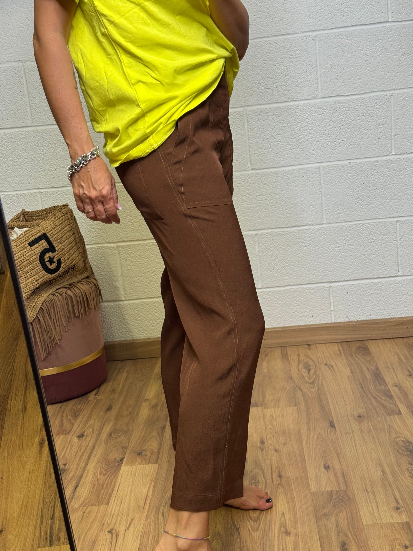Semicouture. Pantalone marrone