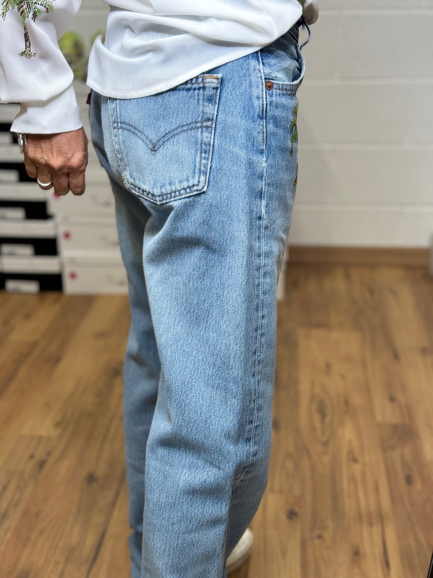 5 Progress. Denim con Swarovski