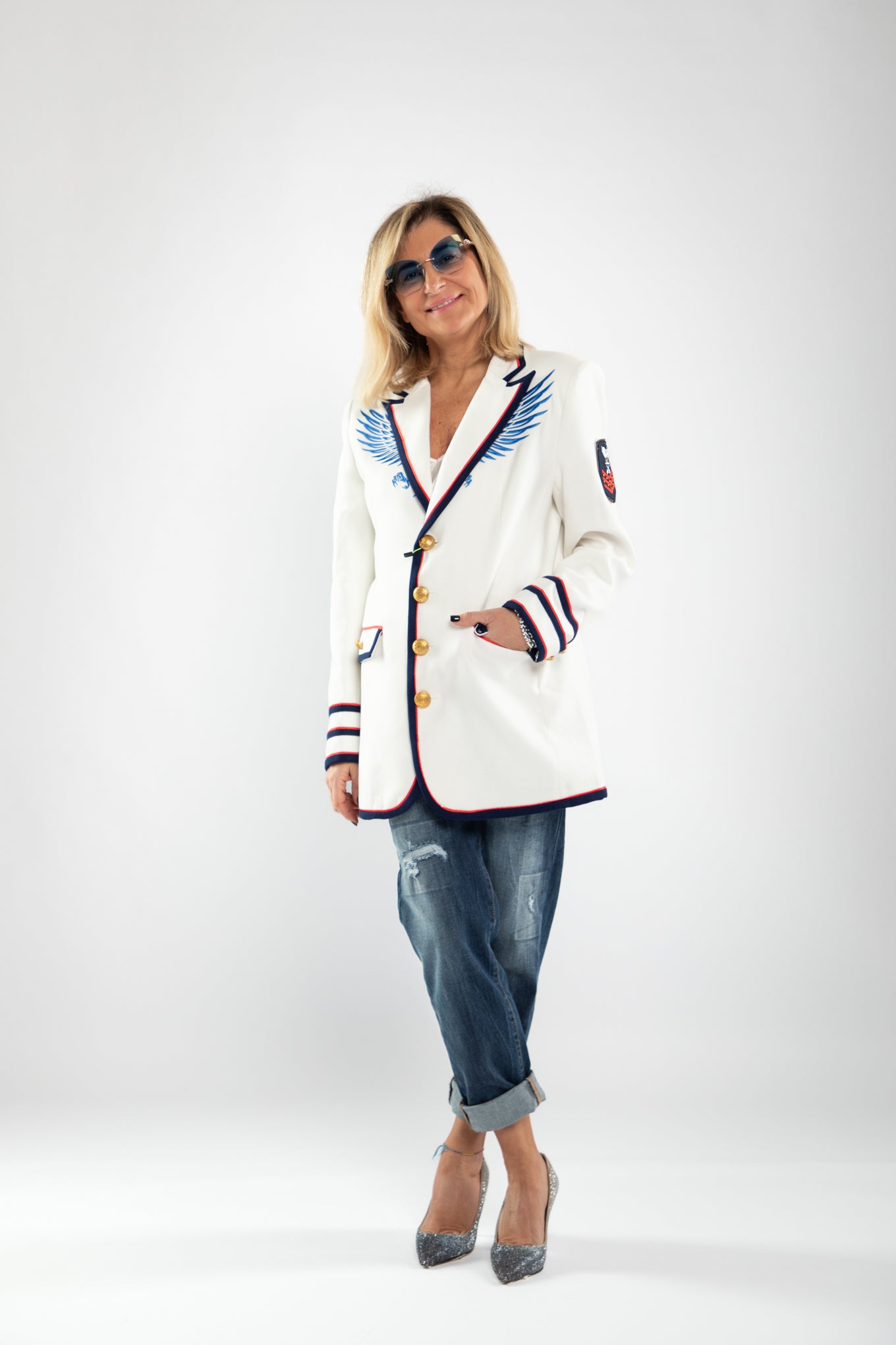 Le Cruel. Blazer bianco-70%