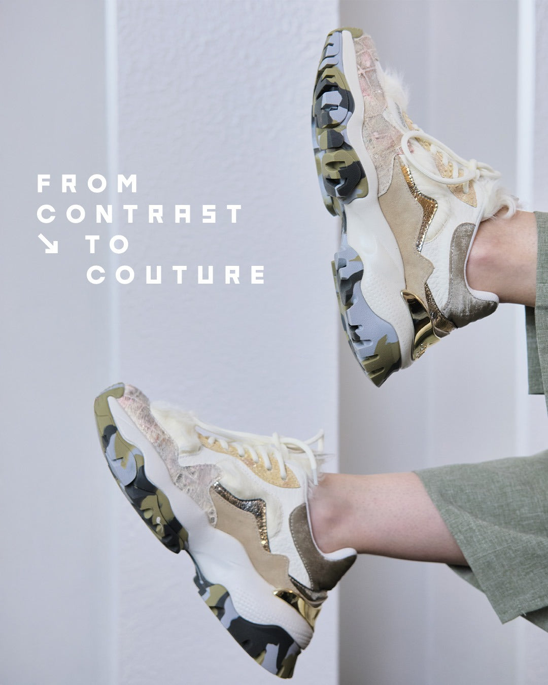 Joia Paris. Sneakers white gold