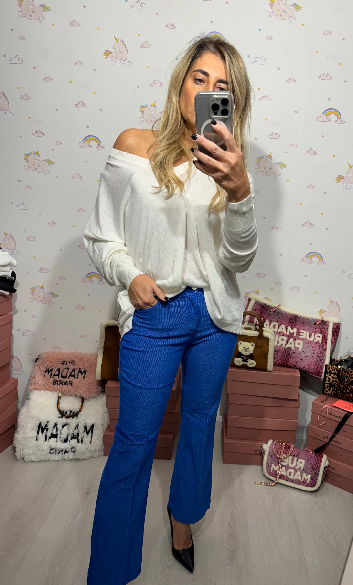 I love my pants. Pantalone blue royal.-70%