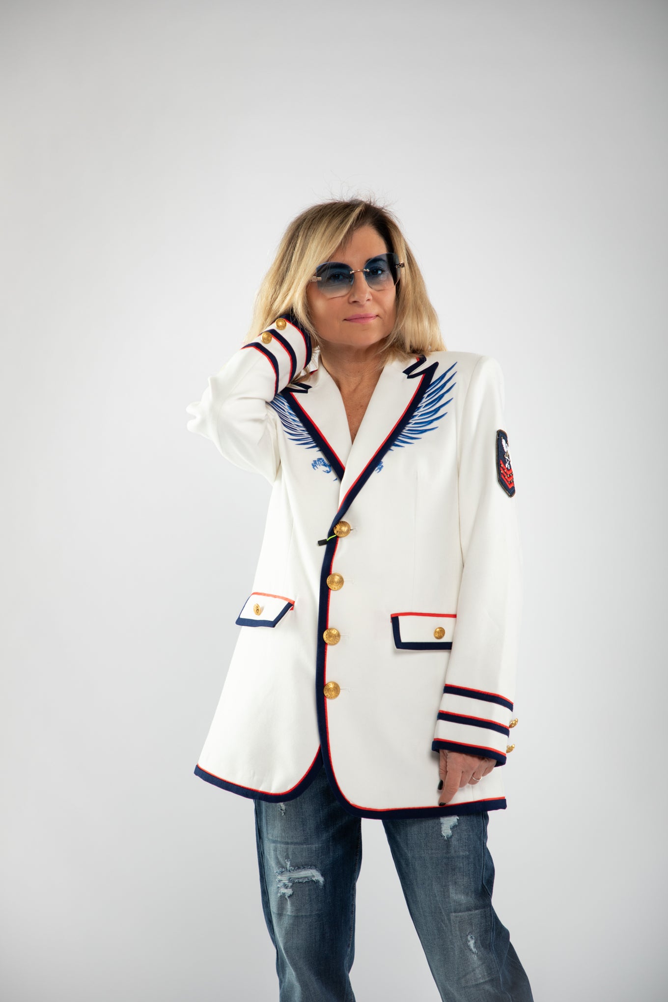 Le Cruel. Blazer bianco-70%
