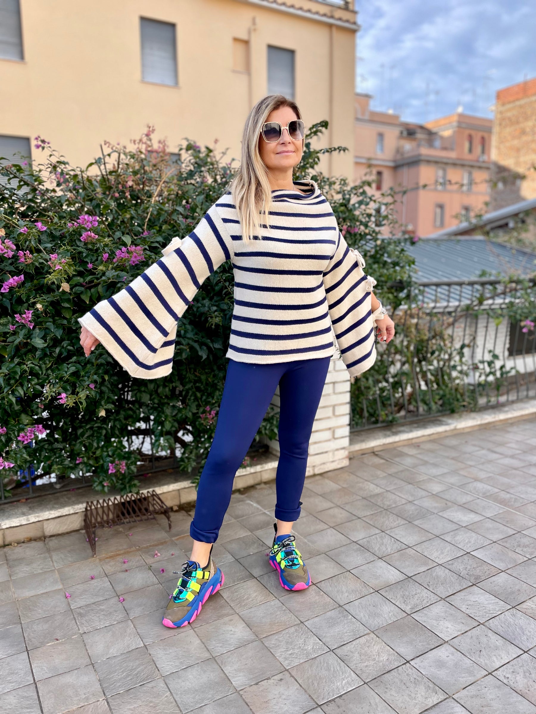 Semicouture. Leggings blu