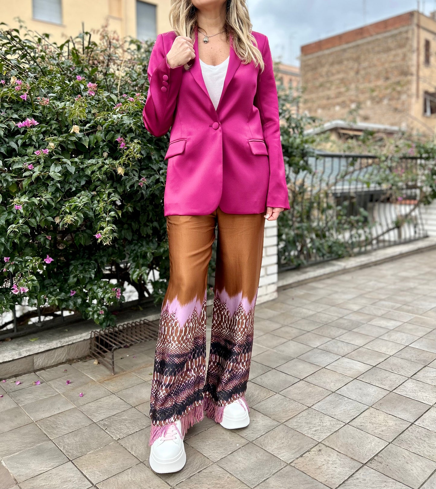 Dimora. Pantaloni in viscosa.