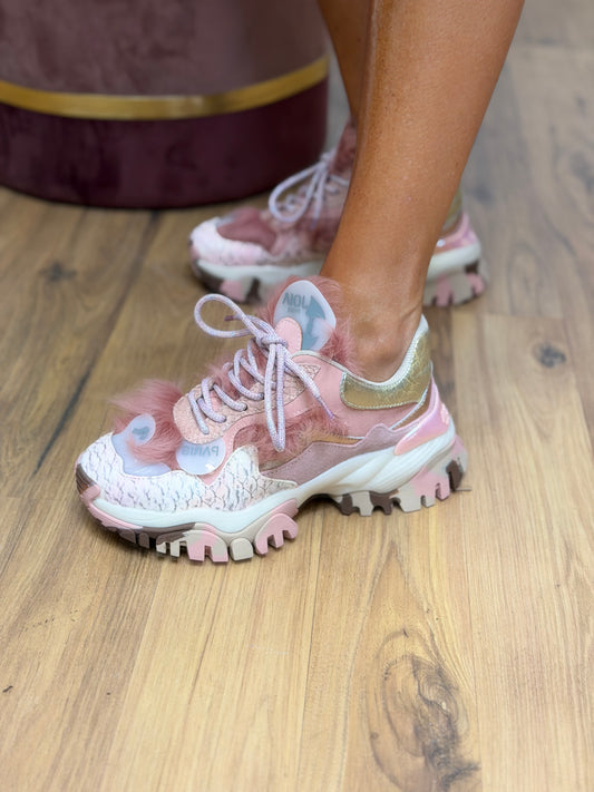 Joia Paris. Sneakers pink gold