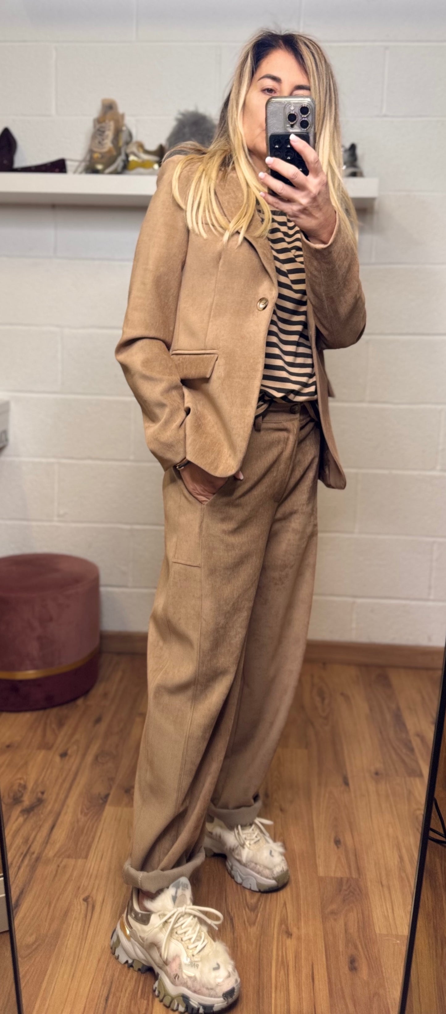 Le streghe. Blazer camel luxe-60%