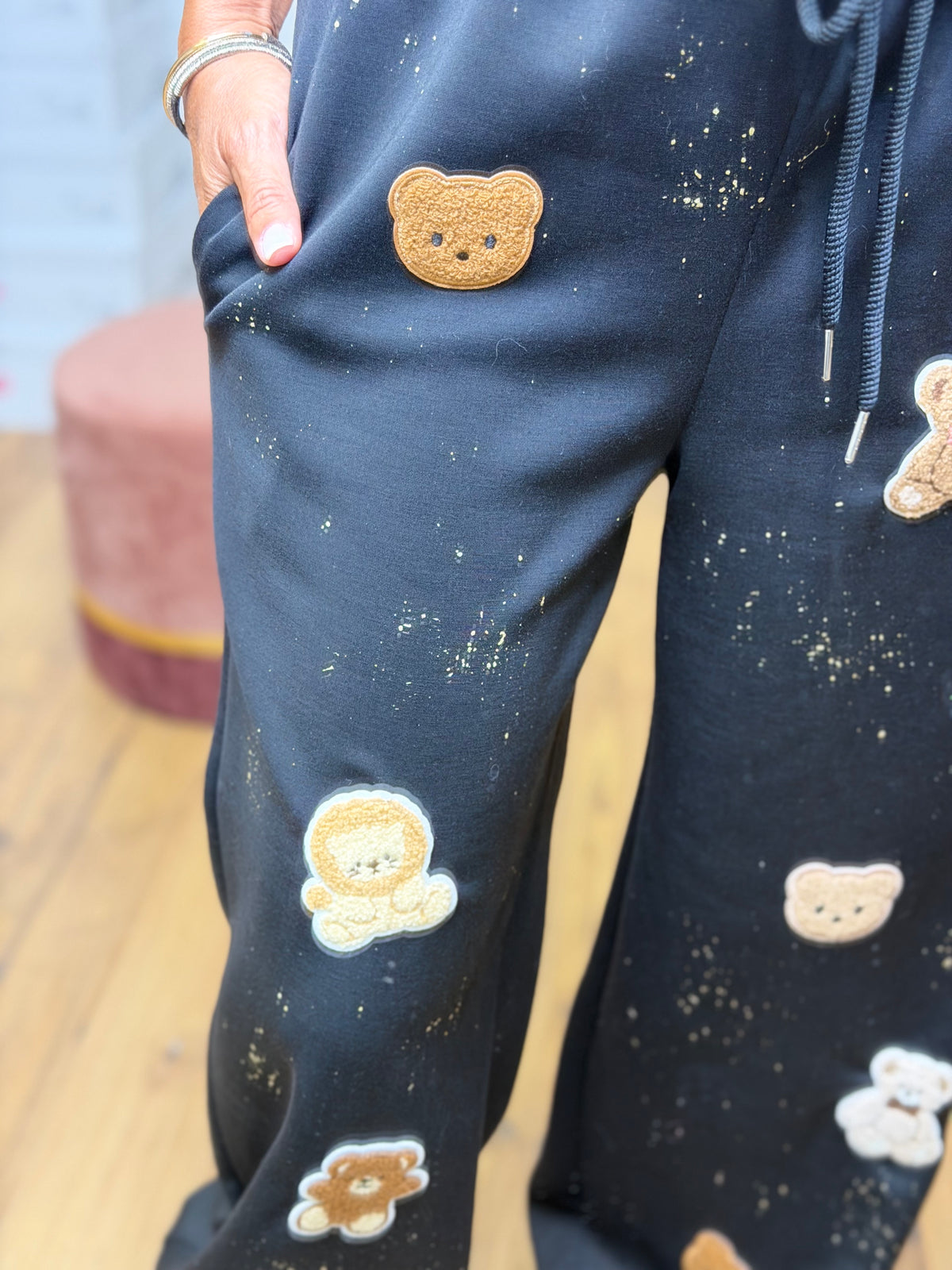 Abpink. Panta teddy in viscosa elasticizzata