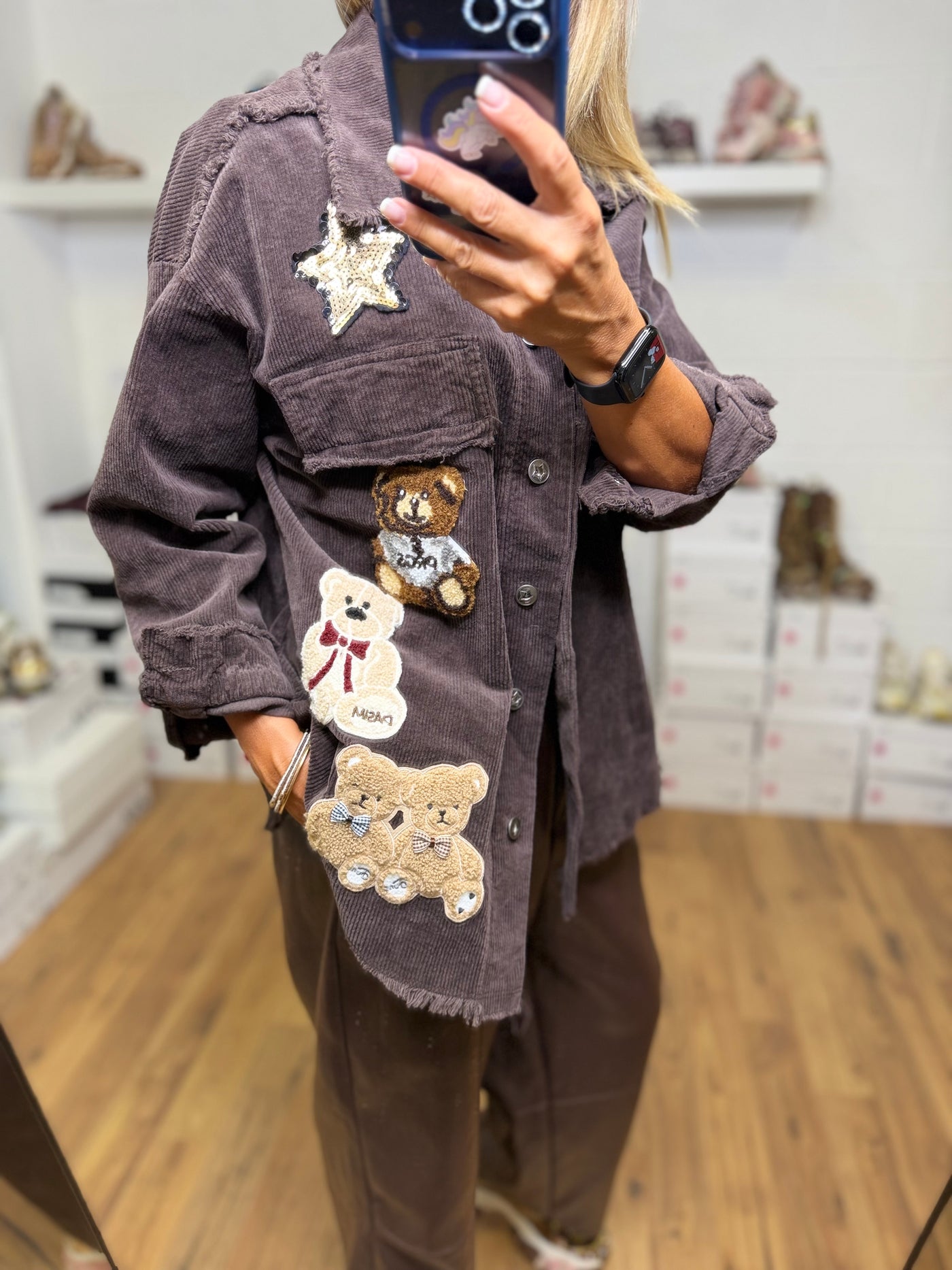 Abpink. Camicia over in velluto – Pezzo Unico