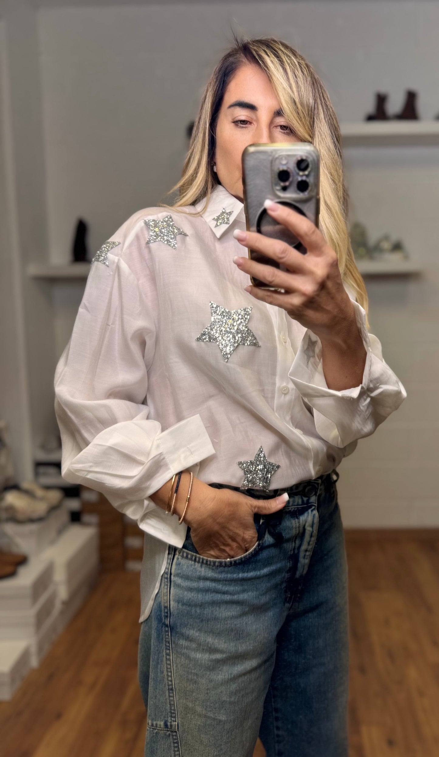 Mimi et mama. Camicia gioiello bianca-30%