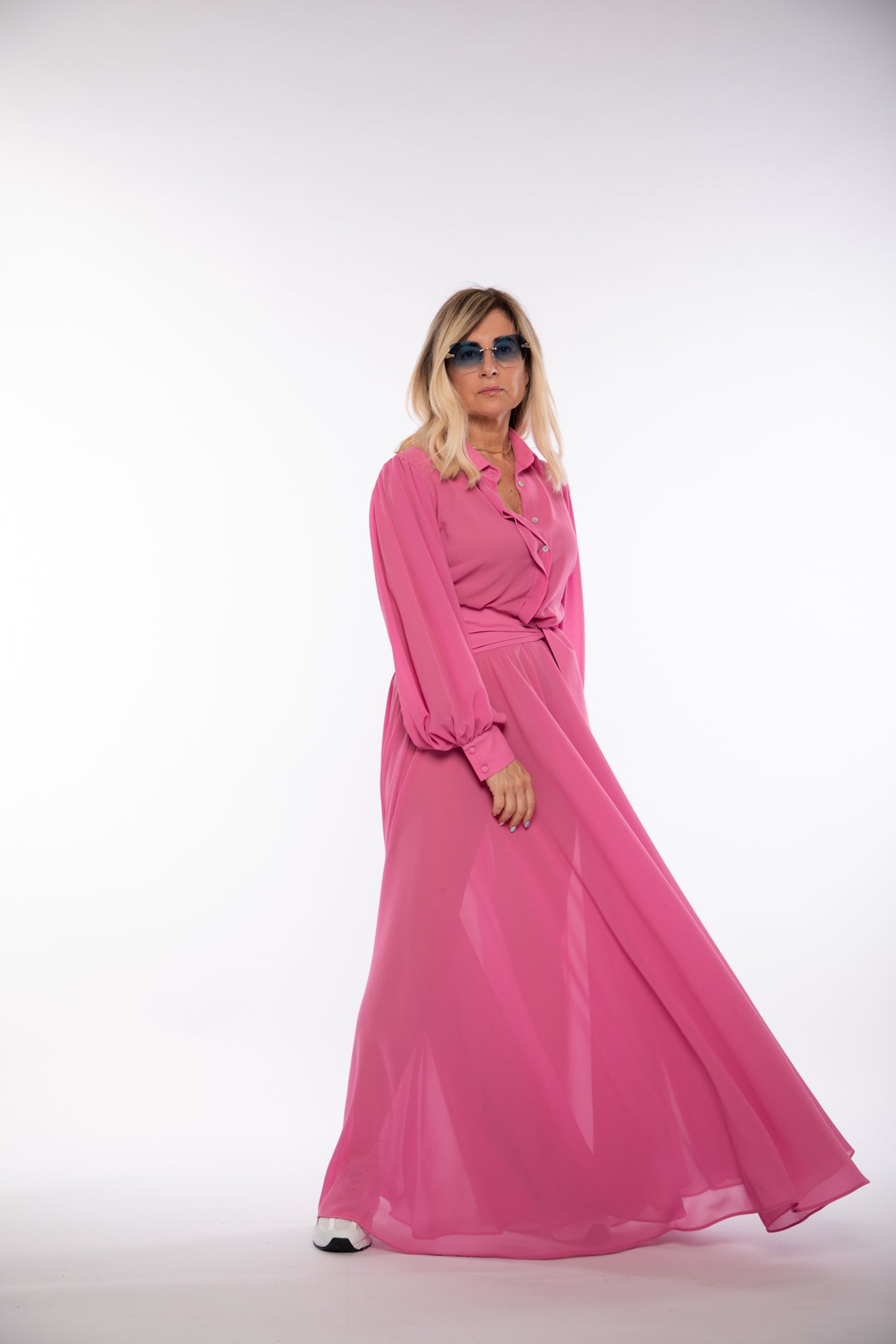 Mimietmama. Abito lungo rosa