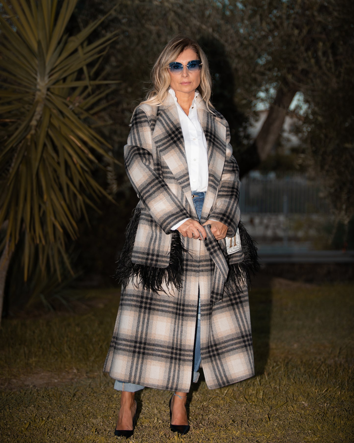 11loveisglamour. Cappotto check grigio