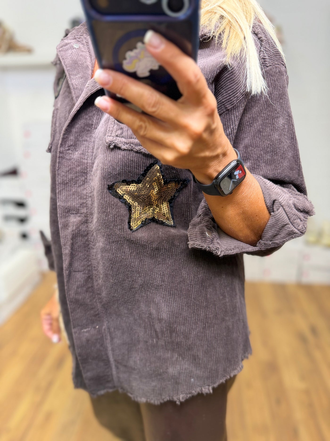 Abpink. Camicia over in velluto – Pezzo Unico