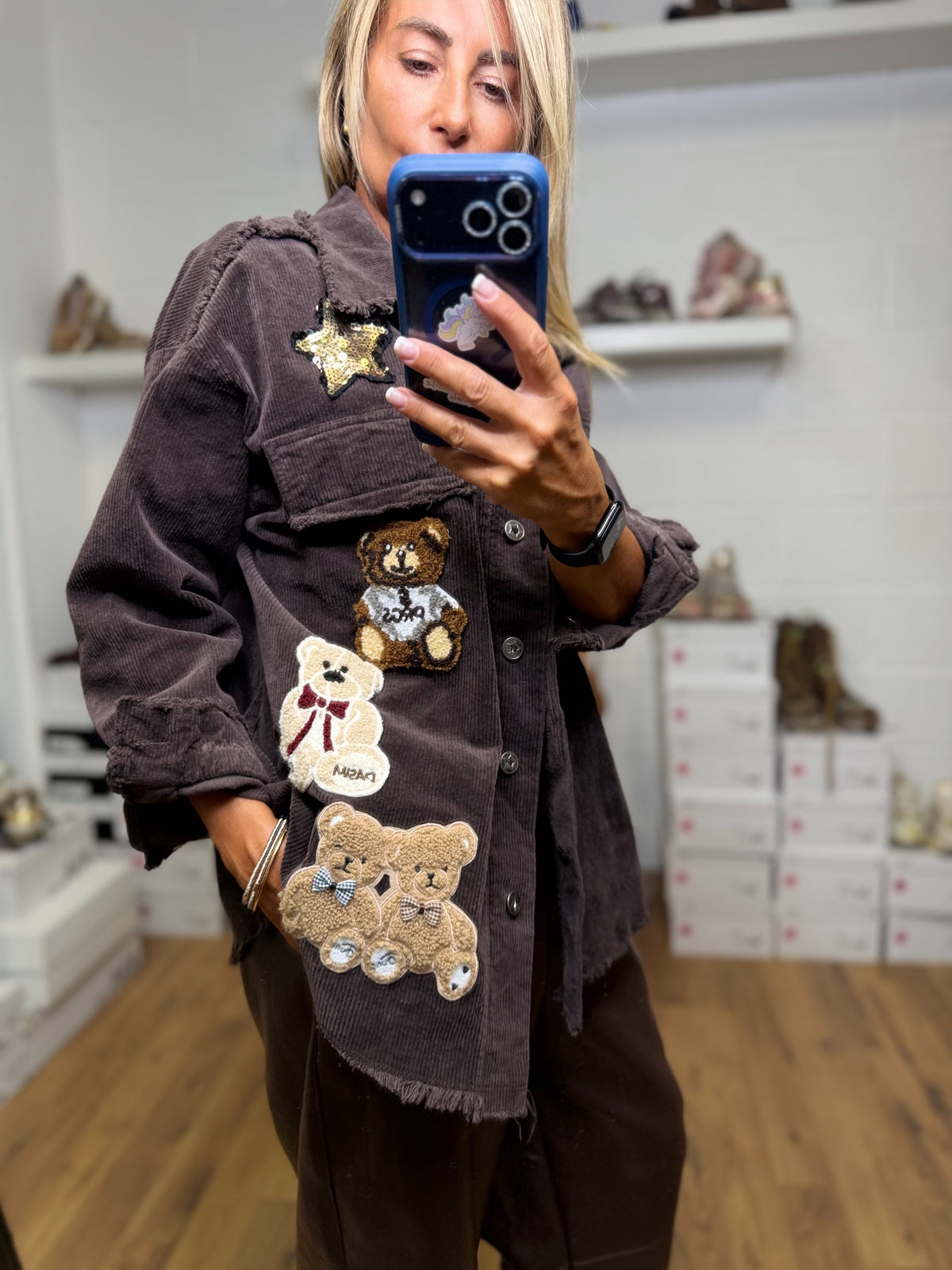 Abpink. Camicia over in velluto – Pezzo Unico