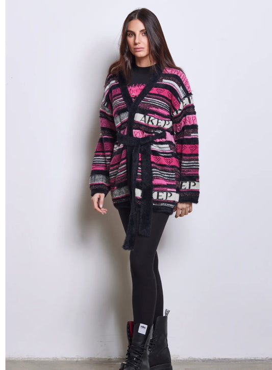 Akep. Cardigan pantera rosa