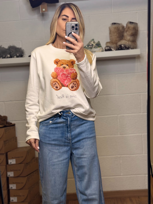 Le Streghe. Felpa teddy bianca