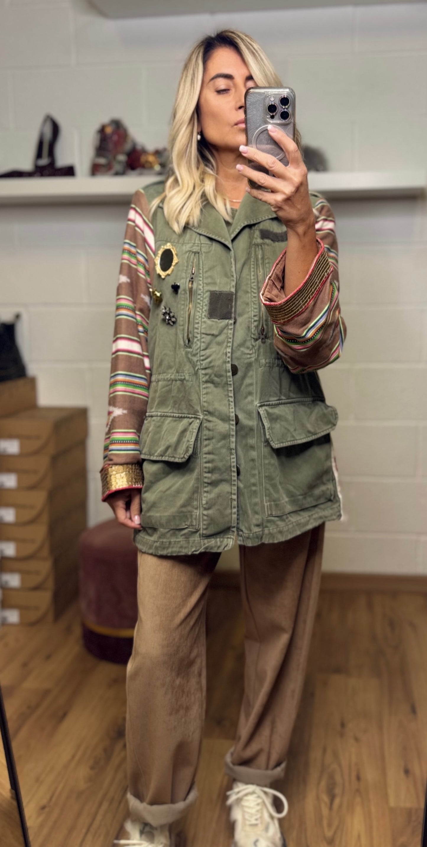 Front Street. Giacca military chic